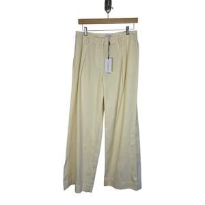 NWT WeWoreWhat x Revolve Women's Size 00 Off White Linen Blend Ivory Trousers
